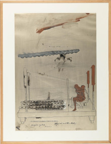 Ein Mann beisst dem anderen Mann in denRücken (Guss nach Menschmodellen)